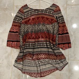 NWOT Blue Rein Long Tunic Style Blouse